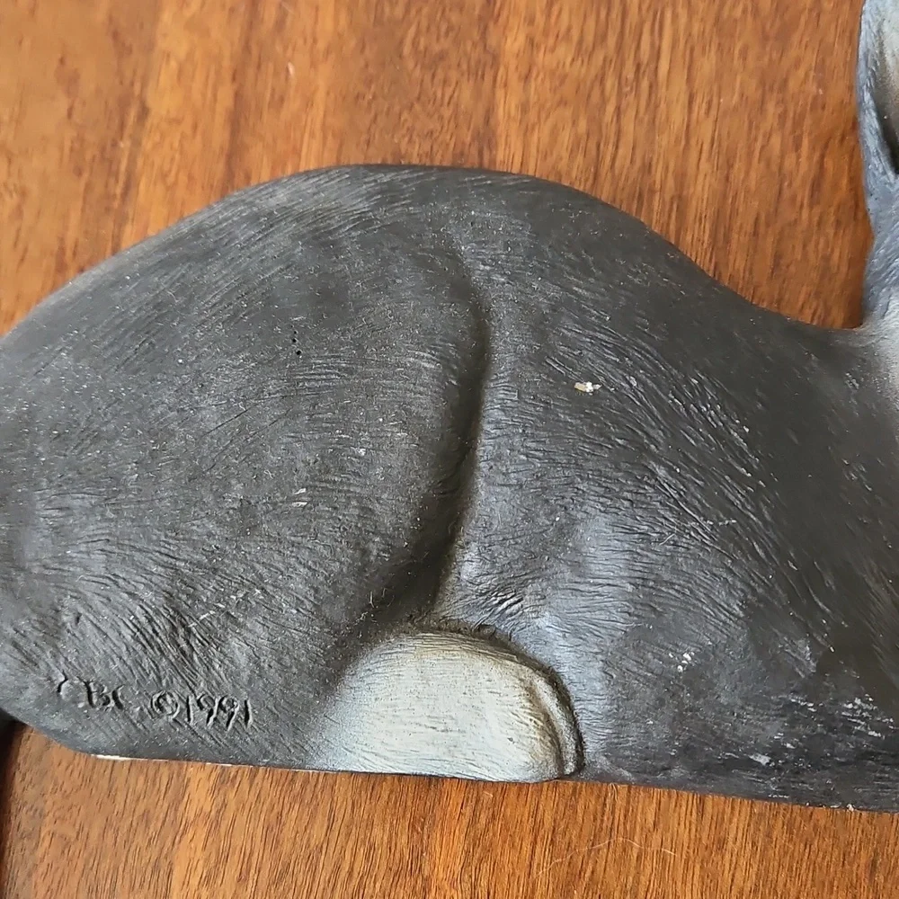 Vintage 90's Door Topper Or Shelf Sitter Tuxedo Cats By CBC & Young Concepts - Picture 15 of 16